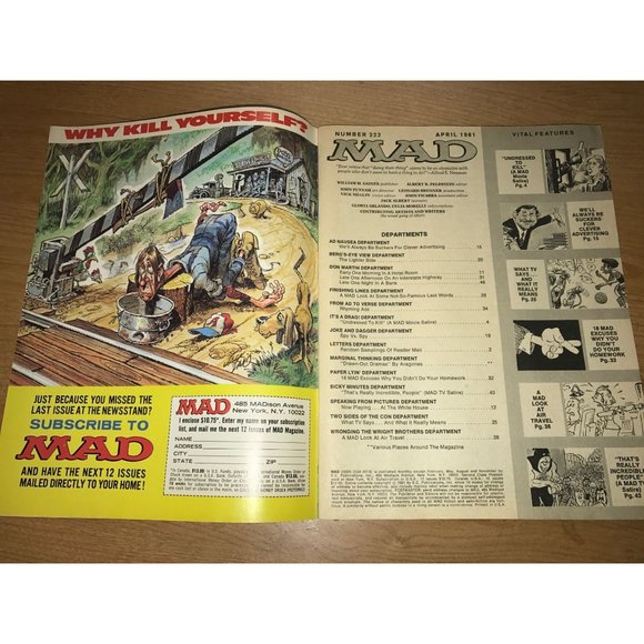 Mad Magazine Issue # 222 April 1981 Vintage Comic Book - Picture 3 of 16